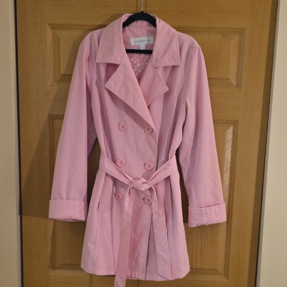 Liz Claiborne Light Pink Trench Coat - Picture 1 of 4
